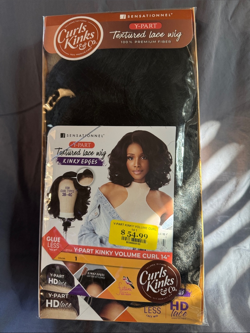Curls Kinks & Co. Y-Part Textured Lace Wig – Black